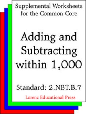 cover image of CCSS 2.NBT.B.7 Adding and Subtracting within 1,000